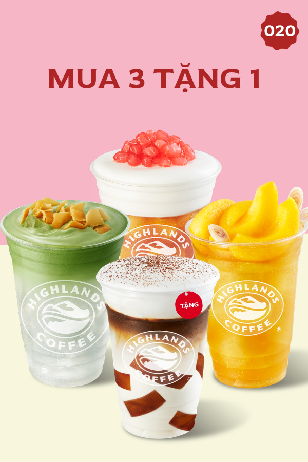 Mua 3 Tặng 1 Highlands Coffee